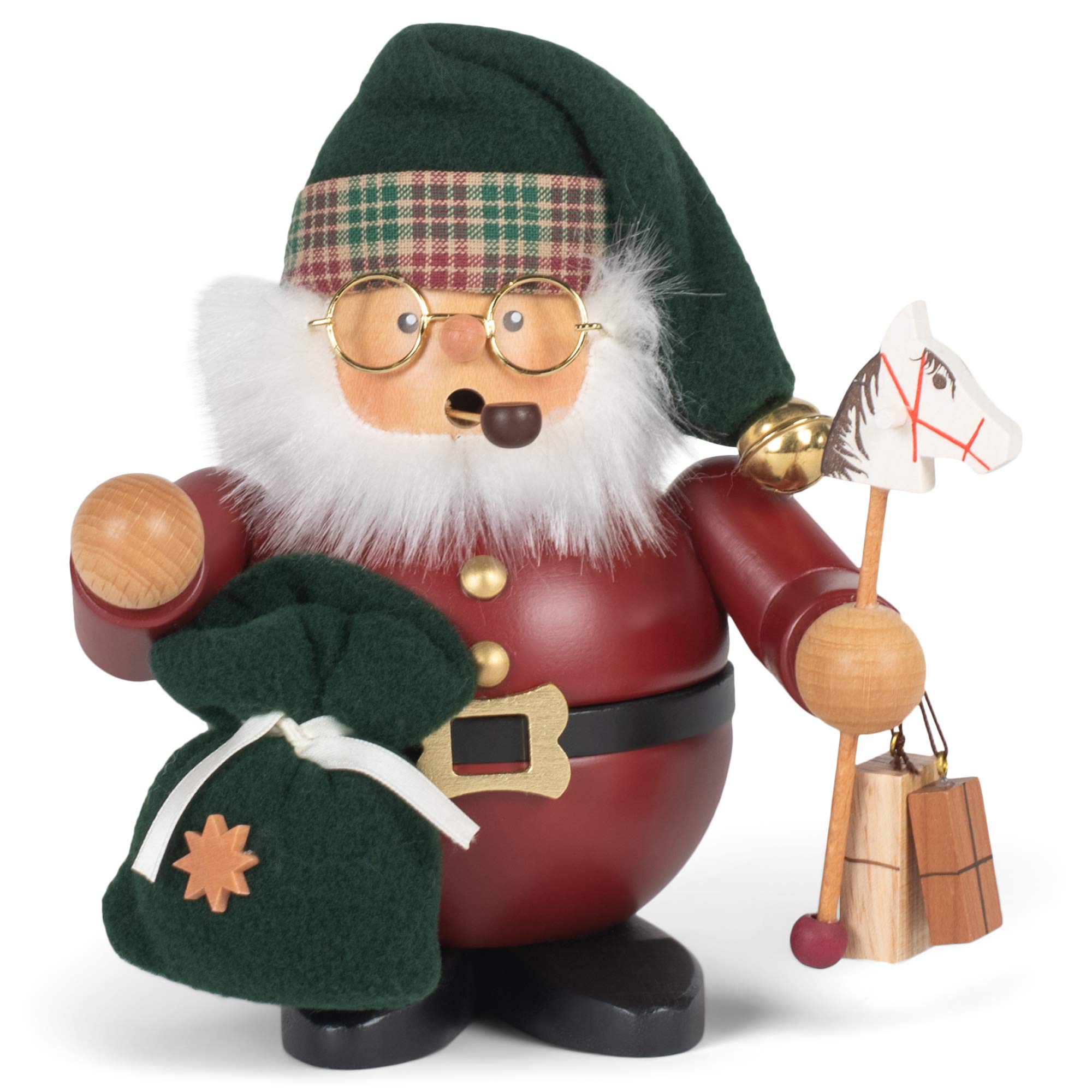 Alexander Taron Christian Ulbricht Decorative Rolly Polly Santa Smoker - 6.5' H X 5.75' W X 4.25' D