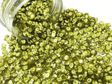 The Design Cart 4 mm Lime Green Circular Plastic Sequins Sitara for Embroidery, Embellishing Handbags, Apparels, Art Craft DIY K