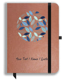 Brown Cloud Personalized Brown Leather Cover Notebook/Diary (Ruled/Blank/Grid) With Personalised/Customized Photographs/Message/