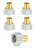 (Pack of 5) EFIELD Pex 3/4 Pex x 1/2 Female NPT Swivel Adapter Barb Crimp Brass Fittings, ASTM F1807 (5)