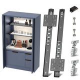 Cabinet Pocket Door Slide System Kit 20,4PCS Inset Sliding Hardware for Hidden Cabinet Doors, 45lbs Capacity, Space Saving Pocket Door Hardware for Kitchen, Pantry, Closet (22/550mm, Set, 1.0)