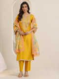 Libas Women'S Silk Blend Kurta Sets (99187_Mustard_Xxl)