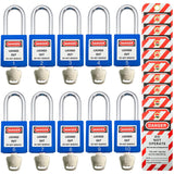 Lockout Tagout Locks, Safety Padlocks, Loto Keyed Differently Lock Out Tag Out Device Plastic with Lockout TagOut Tags