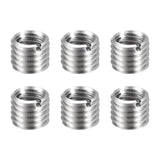 HARFINGTON 6pcs Thread Repair Inserts M12 x 1.75 Male to M10 x 1.5 Female Thread 10mm Long Stainless Steel Reducing Nuts Metric 