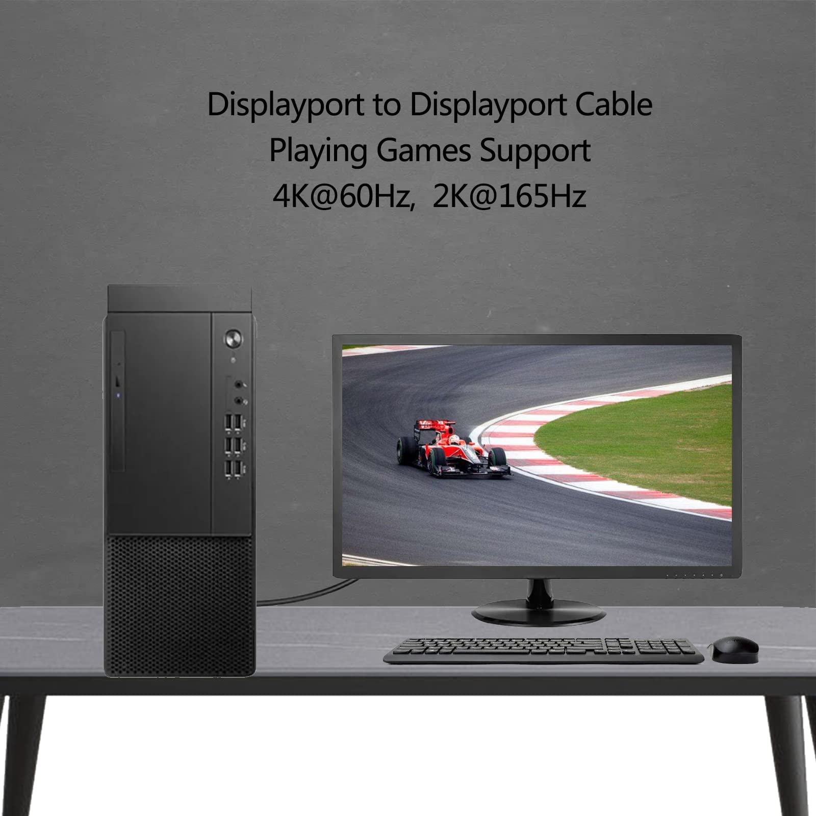 Anbear DisplayPort to Displayport Cable 6 Feet, Gold Plated Display Port to Display Port Cable 4K@60HZ Resolution(Male to Male)