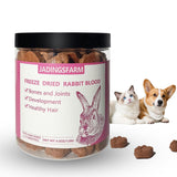 Freeze-Dried Cat Treats, Rabbit Blood Pet Food for Dogs, Iron-Rich Dog Cat Treats, High Protein Training Treats, Grain Free, Glu