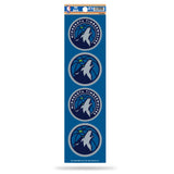 Rico Industries NBA Minnesota Timberwolves Die Cut 4-Piece The Quad Sticker Sheet