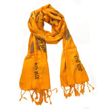 Radhe Radhe Printed Stole (Scarf) For Men And Women Sold By Garvita Puja Samagri (1 Unit Orange Colour), Unisex