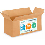 Long Shipping & Moving Boxes 28x12x12 inches (10-Pack) - Extra Strength 200 lb vs Regular - Corrugated Boxes for Packaging Movin