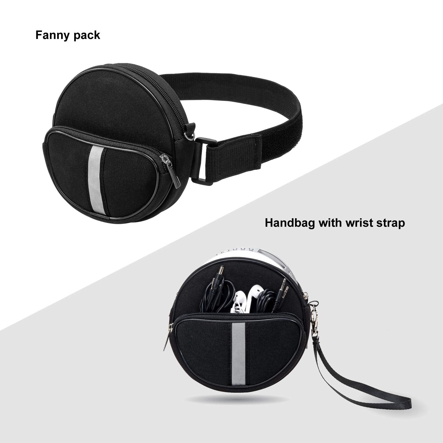 CD Player Portable Case,Waterproof CD Player Fanny Pack with Wristlet Hand Strap Compatible with HOTT/Gueray/NAVISKAUTO/Jinhoo/J