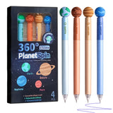 FunBlast Erasable Gel Pen Set Cute Planet Design Pen Set, 0.5mm Smooth Writing Roller Pens, Stylish Retractable Smooth Writing