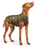 Goldpaw Stretch Fleece Dog Sweater - with Spandex for 4-Way Stretch - Soft, Comfortable Dog Coat - Machine Washable - Made in the USA - Leopard - Size 18