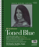 Strathmore 400 Series Sketch Paper Pad, Toned Blue, Side Wire Bound, 9x12 inch, 50 Sheets (80lb118g) Artist Sketchbook for Adu