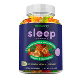 Hemp Sleep Gummies Triple Action | Promotes Healthy Sleep | Relaxes Body & Mind | Made in USA | 5mg Melatonin | 200mg Hemp | 10m