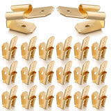 Tellegloww 25 Pcs Piggyback Spade Connectors, 3 Way Adapter Dual Male to Single Female Brass Quick Splice Spade Terminal Connect