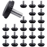 Litoexpe 24 Pcs 1/4-20 Stainless Steel Screw Furniture Leveling Feet, Adjustable Patio Furniture Levelers for Table and Chair Le