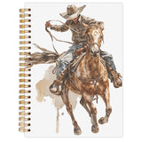 LZYRF Western Spiral Notebook Journal, Cowboy Gifts Notebooks for Note Taking, Western Office Supplies, Retro Wild West Cowboy R