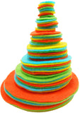 Playfully Ever After Light Green, Turquoise, Orange & Yellow Craft Felt Circles (Mixed Size Pack 56pc)
