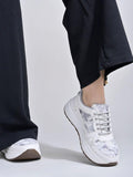 Shoetopia Smart Casual Grey Sneakers For Girls-Eu36,Bronze,3,B0D5HGQ634