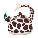 Whistling Tea Kettle for Stove Top Enamel on Steel Teakettle, Supreme Housewares Giraffe Design Teapot Water Kettle Cute Kitchen