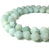 ABCGEMS Matte-Finished Russian Amazonite Beads (A Mesmerizing Cutting Technique that Illuminates The Brilliance of Each Bead Lik