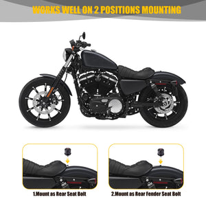 Sresk Rear Fender Seat Bolt Screw 1/4-20 Thread for Harley (Black Kit)
