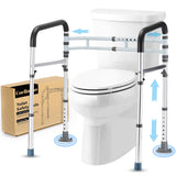 FSA/HSA Eligible Toilet Rail - Adjustable Detachable Medical Safety Frame for Elderly & Handicap, Heavy Duty Handles, Fits Most 