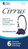 Cirrus Genuine Style C Canister Hepa Vacuum Cleaner Bags 14020 for VC-248 Canister Vac and Kenmore models C, C-5, 5055, 50557, a