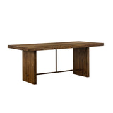 Superb Mixed Wood Dining Room Kitchen Table, 76 Wide, Rustic