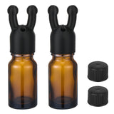 Chunful 2 Pcs Essential Oil Inhaler Leakproof Double Hole Aroma Nasal Inhaler Cap Mini Perfume Dispenser Bottle for Enhances Aro