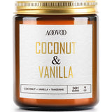 AOOVOO Coconut Vanilla Candles - Vanilla Candle, Scented Candles, Soy Candles, Aromatherapy Candle, Soy Wax Candle, Candle for H