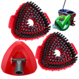 Mop Scrub Brush Replacement Head for Ocedar RinseClean 2 Tank System, 2 Shower Floor Scrubber Hard Bristle Cleaning Brush, 1 Spi
