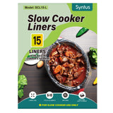Syntus 15 Slow Cooker Liners, Extra Large 14x 22 Fits 6QT to 10QT Pots