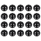 HARFINGTON 20pcs Beads 10mm Stainless Steel 2.5mm Hole Dia Bead for DIY Crafts, Black