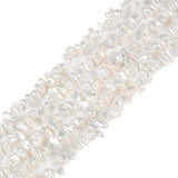 White Coated Pearl Natural Gemstone Freedom Chips Loose Beads 6-8mm for Jewelry Making DIY Handmade Craft 16 inch