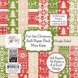 6X6 Pattern Paper Pack Fair Isle Christmas Christmas Card Making Scrapbook Specialty Paper SingleSided 6x6 Collection I
