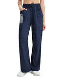Women's Cargo Hiking Pants 30 Lightweight Casual Quick Dry Straight Leg Camping Travel Pant for Work Golf with Multi-Pocket(Navy