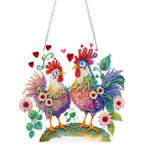 Diamond Art Kits for Adults Ornaments-Chicken Diamond Art Paintings Suncatchers-Full Drill Diamond Dots Paintings for Beginners,