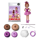 C RCULO Amigurumi Crochet Kit - Ballerina - All Included, Easy Instructions - Crochet Kit for Intermediate - Crochet Set - Doll
