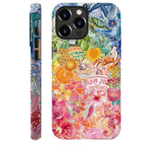 Generic Compatible with for iPhone 16 Pro Max,Vintage Fruit Sea Life Collage Phone Case for Girl Women Boy Men,Scratch Resistant