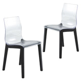 Leisuremod Marsden Modern Dining Side Chair With Beech Wood Legs Set Of 2