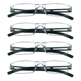 LifeArt Blue Light Blocking Reading Glasses, 2 or 4-Pack Mens and Womens Rectangular Frame, Anti-Reflective Lenses, +1.00Magnifa