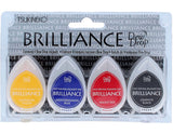 Tsukineko 4Pack Brilliance Dew Drop Inkpads, Basics Color Set