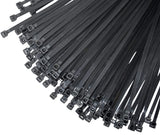 Birdflee Cable Tie (300 Mmx 4.8 Mm_Black) Set Of 200 Pcs | Wire Zip | Cable Lock | Strong And Durable Zip Locker