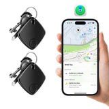 2 Pack Bluetooth Tracker Works with Apple Find My, Key Finder Locator with Sound, Anti-Lost Device for Wallet Keys iPhone, GPS T