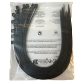 EzySup 36 Inch Extra Long Zip Ties Heavy Duty For Outdoor Use,175 Pounds Tensile Strength,UV Resistant,20 Pieces,Black