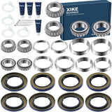 XiKe 4 Set Fits 5,200-6,000 lb Axles Trailer Wheel Hub Kit, 25580/25520 & LM67048/LM67010 Bearings, 21333TB, 22333TB /10-10, 10-