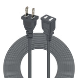 2 Prong Polarized Grey Extension Cord 9 feet Thin Power Cable Male to Female for Indoor/Home Use, Slim Design 625W,5A (1Pack)