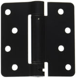 Deltana DSH4R41B Single Action Steel 4Inch x 4Inch x 1/4Inch Spring Hinge