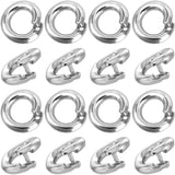 Winsyison 20pcs Split Open End Jump Rings, 18K Copper Plated Locking Circle Clasp Ring, Silver ID 3mm Connector Accessories for 